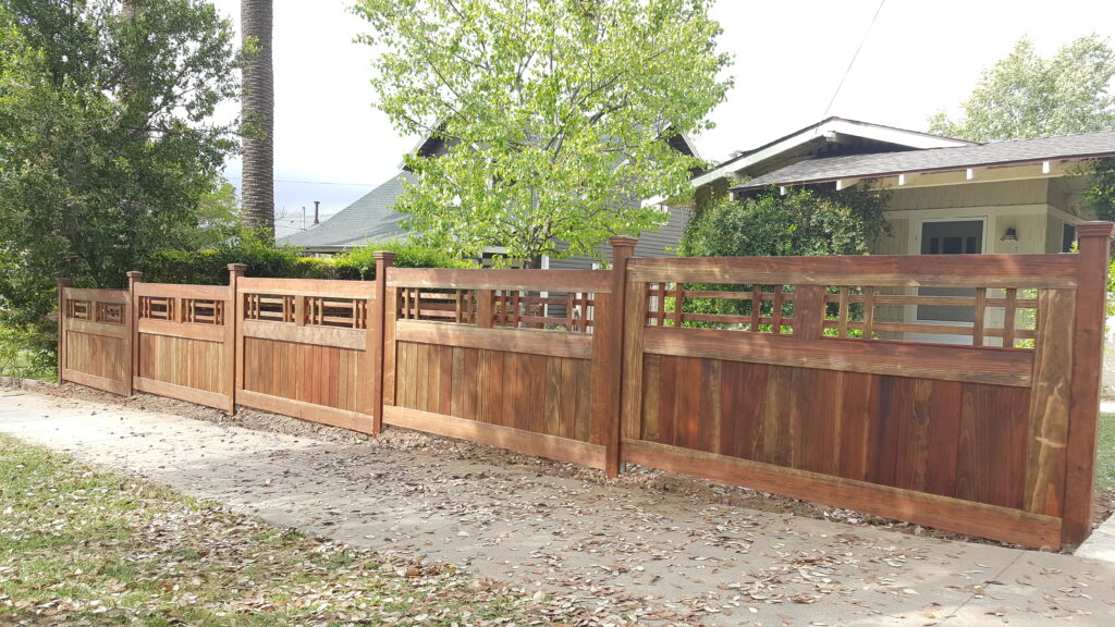 pasadena craftsman custom fence