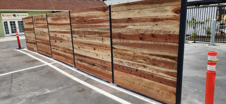 iron and wood fence