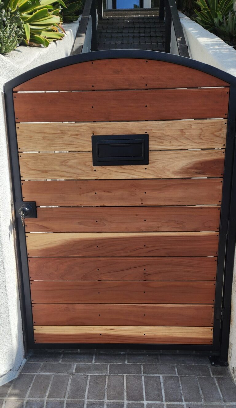 iron and wood door