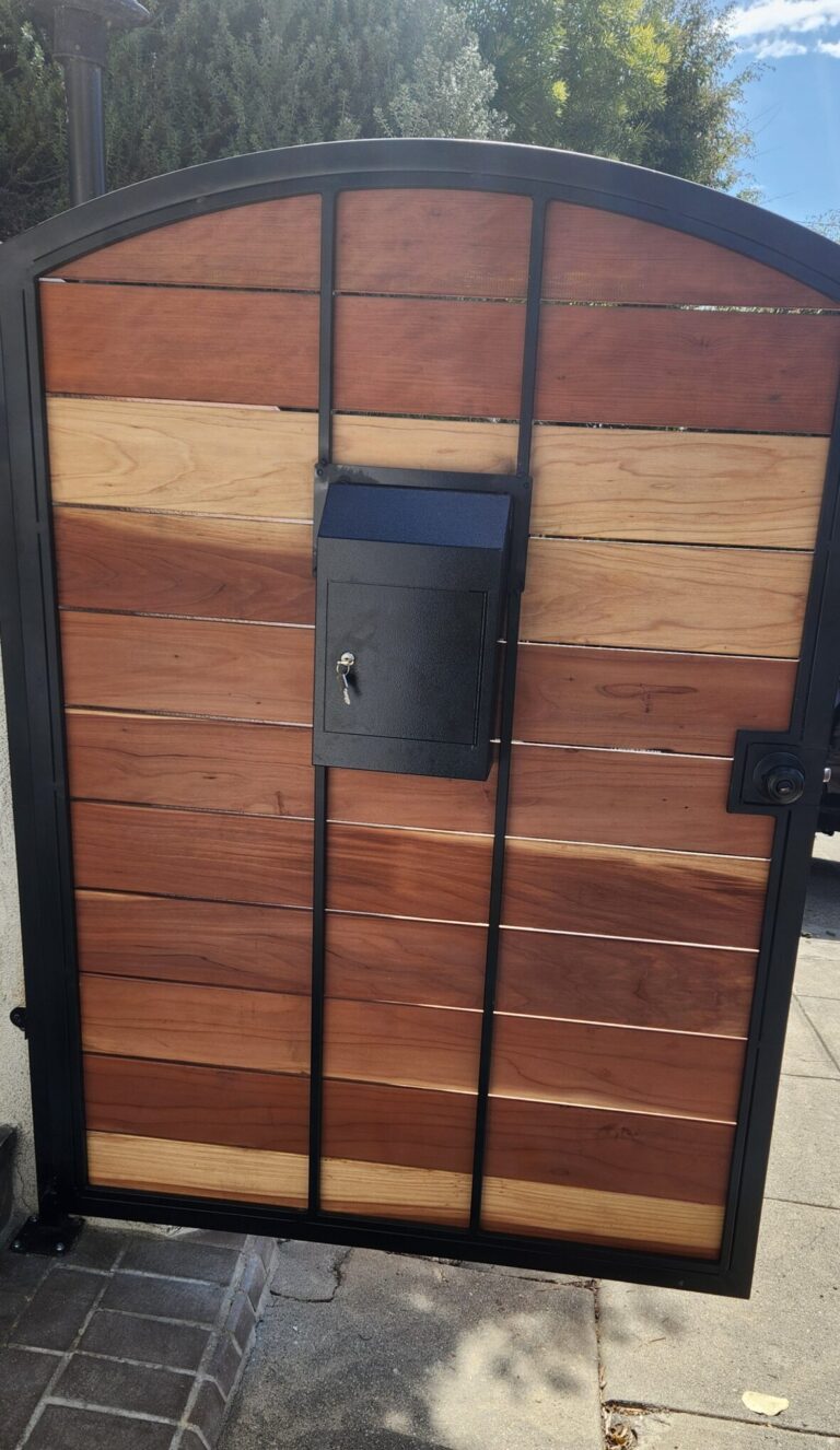 iron and wood door